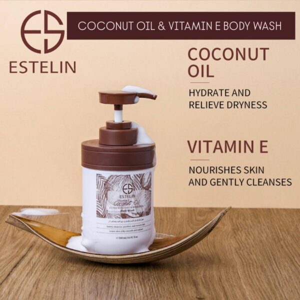 Coconut Oil & Vitamin E Ultra Moisture & Nourishes Body Wash - 500ml - Image 2