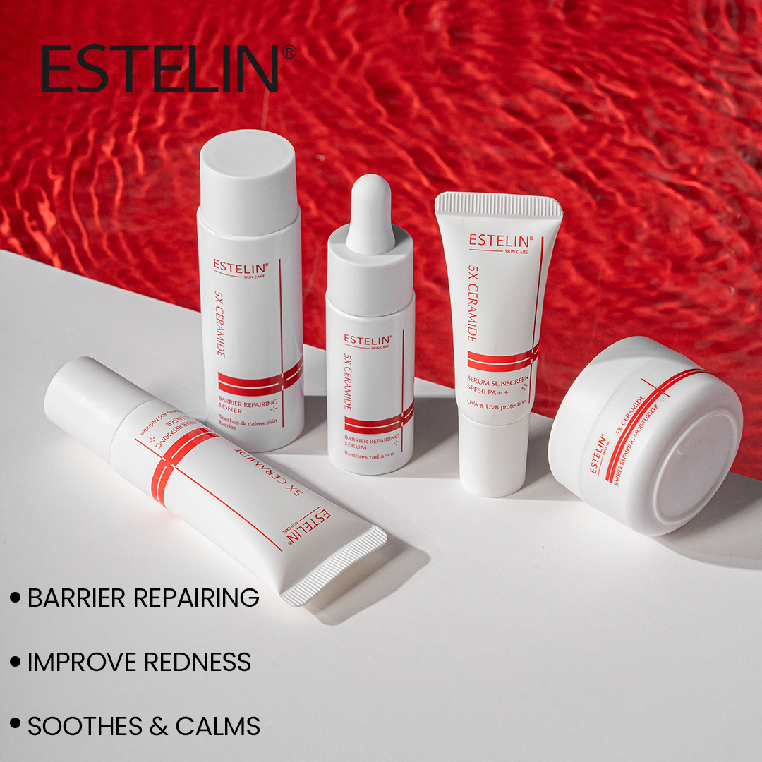 Estelin 5x Ceramide Barrier Repairing Skin Care Travel Set (5pcs/set) - Image 5