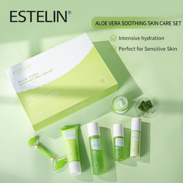 Estelin Aloe Vera Soothing Full Skincare Set (6pcs) with Tea Tree Oil
