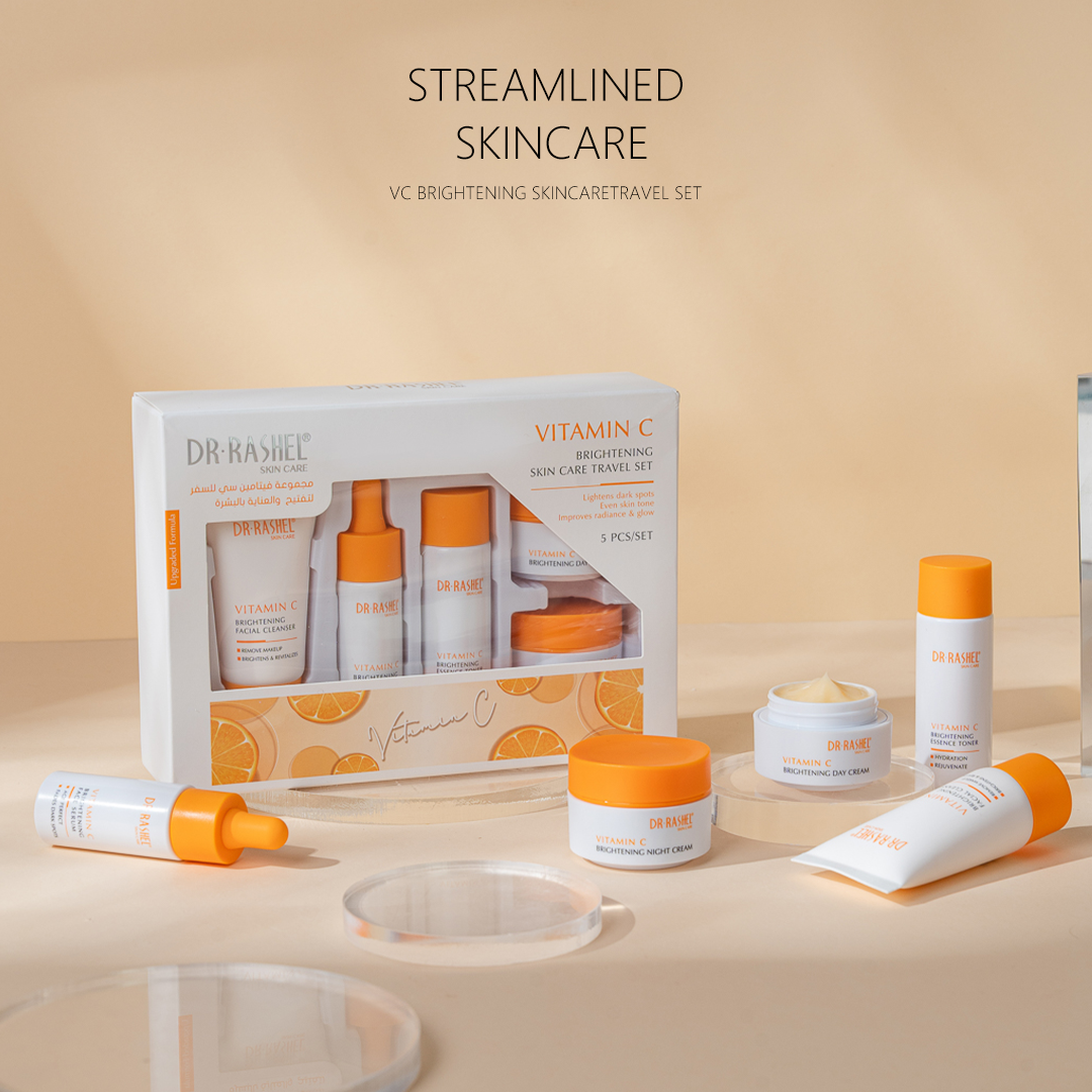 Vitamin C Brightening Skin Care Travel Set (5Pcs/Set)