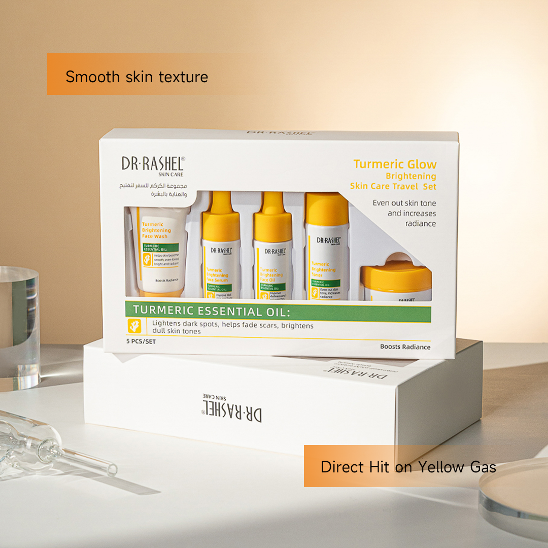 Turmeric Brightening Skin Care Travel Set (5pcs/set) - Image 2