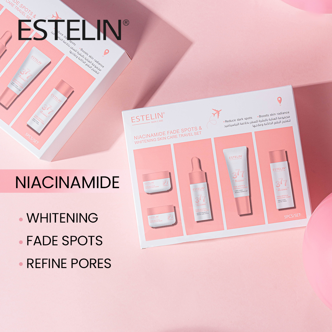 Estelin Niacinamide Fade Spots & Whitening Skin Care Travel Set (5pcs/set) - Image 3