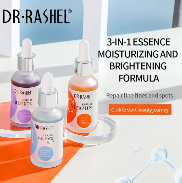 Facial Serum Set(3 Pack) + VC Day Cream & Retinol Night Cream (2 Pack) - Image 4