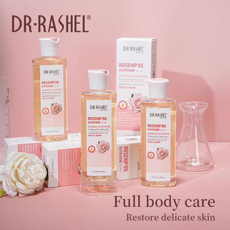 Dr Rashel Rosehip Oil & Glutathione Face & Body Oil SPF 50+ (210ml) - Image 2