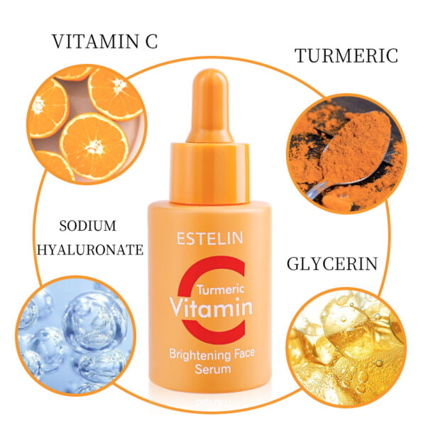 Estelin Vitamin C & Turmeric Brightening Face Serum (30ml) - Image 4