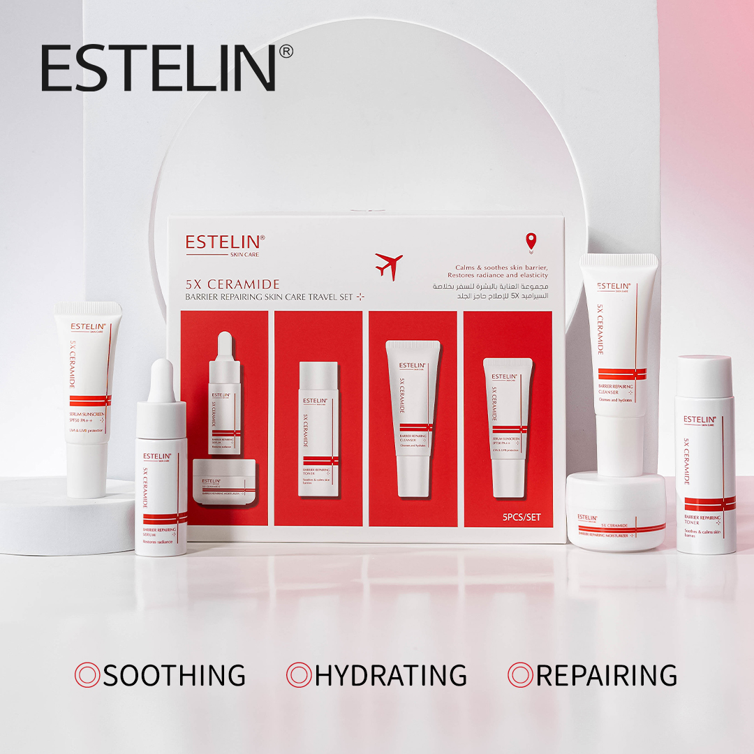 Estelin 5x Ceramide Barrier Repairing Skin Care Travel Set (5pcs/set) - Image 2