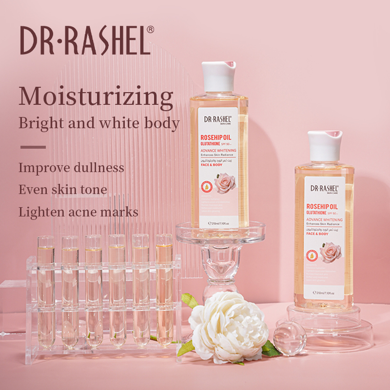 Dr Rashel Rosehip Oil & Glutathione Face & Body Oil SPF 50+ (210ml) - Image 3