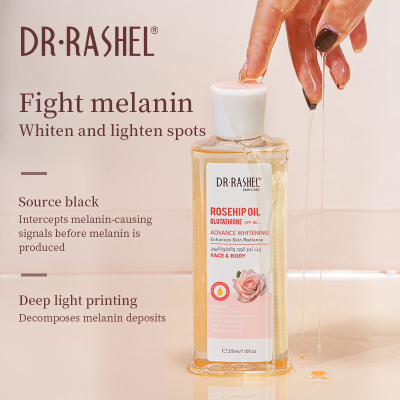 Dr Rashel Rosehip Oil & Glutathione Face & Body Oil SPF 50+ (210ml) - Image 4