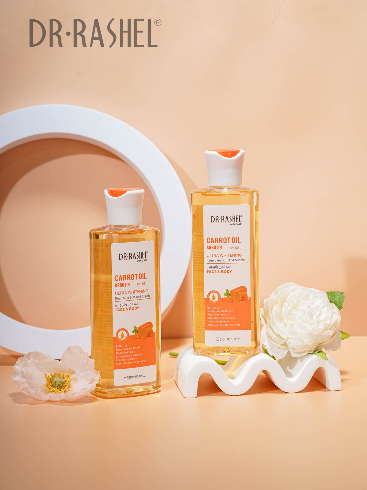 Dr Rashel Carrot Oil & Arbutin Face & Body Oil SPF 50+ (210ml) - Image 7