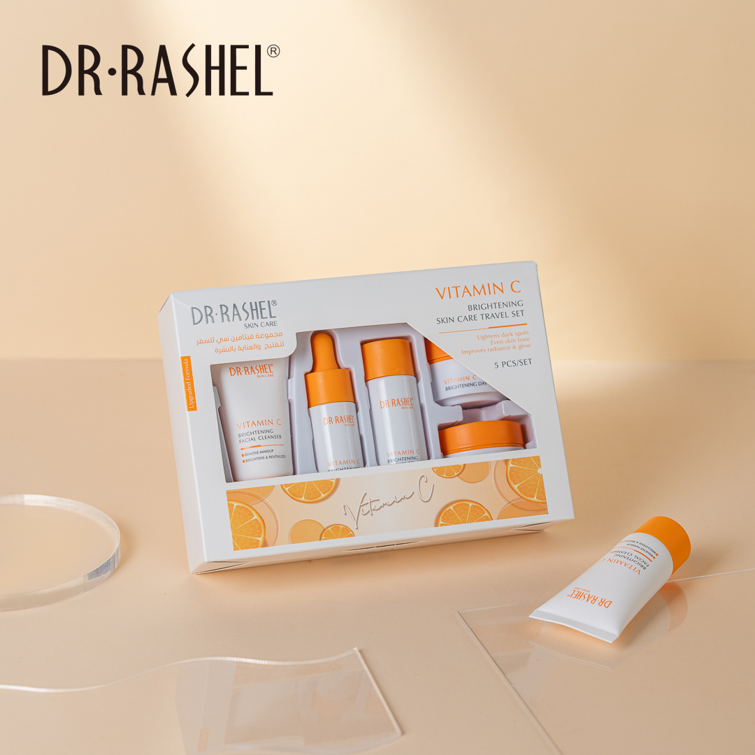 Vitamin C Brightening Skin Care Travel Set (5Pcs/Set) - Image 9
