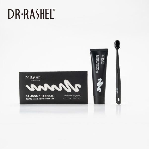Dr Rashel Bamboo Charcoal Toothpaste (120g) & Toothbrush Set