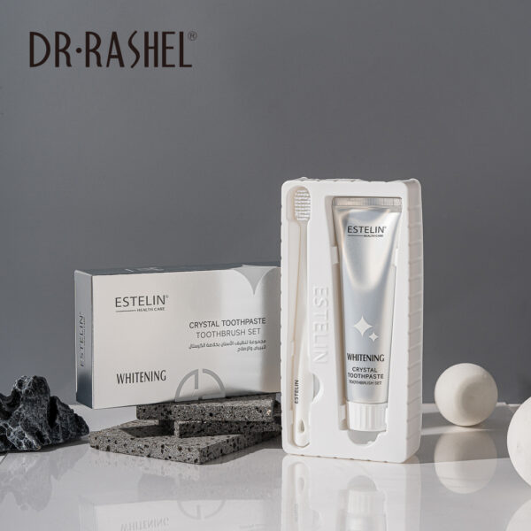 Estelin Crystal Whitening Toothpaste(120g) & Toothbrush Set