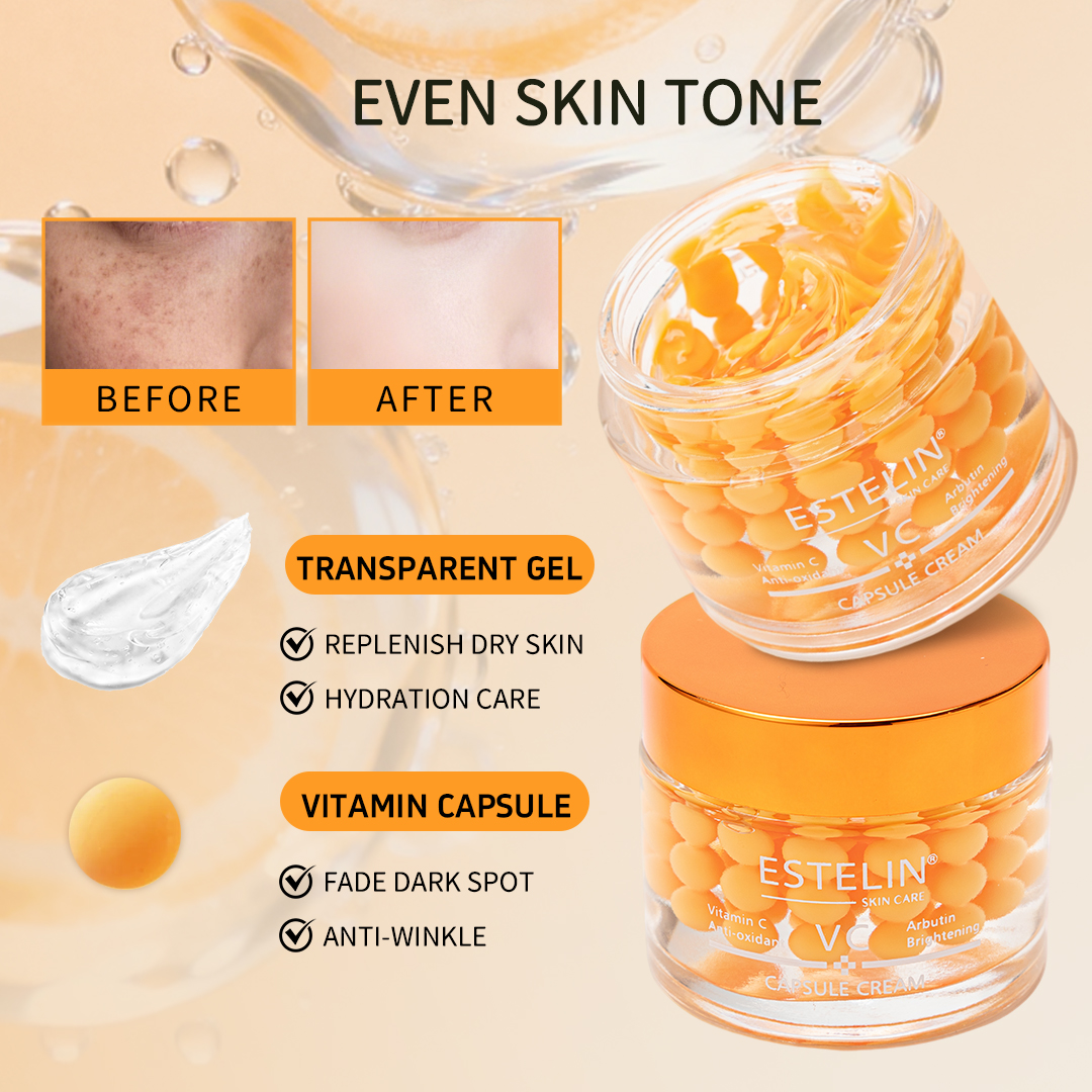 Estelin Vitamin C & Arbutin Brightening Capsule Cream (60g) - Image 3
