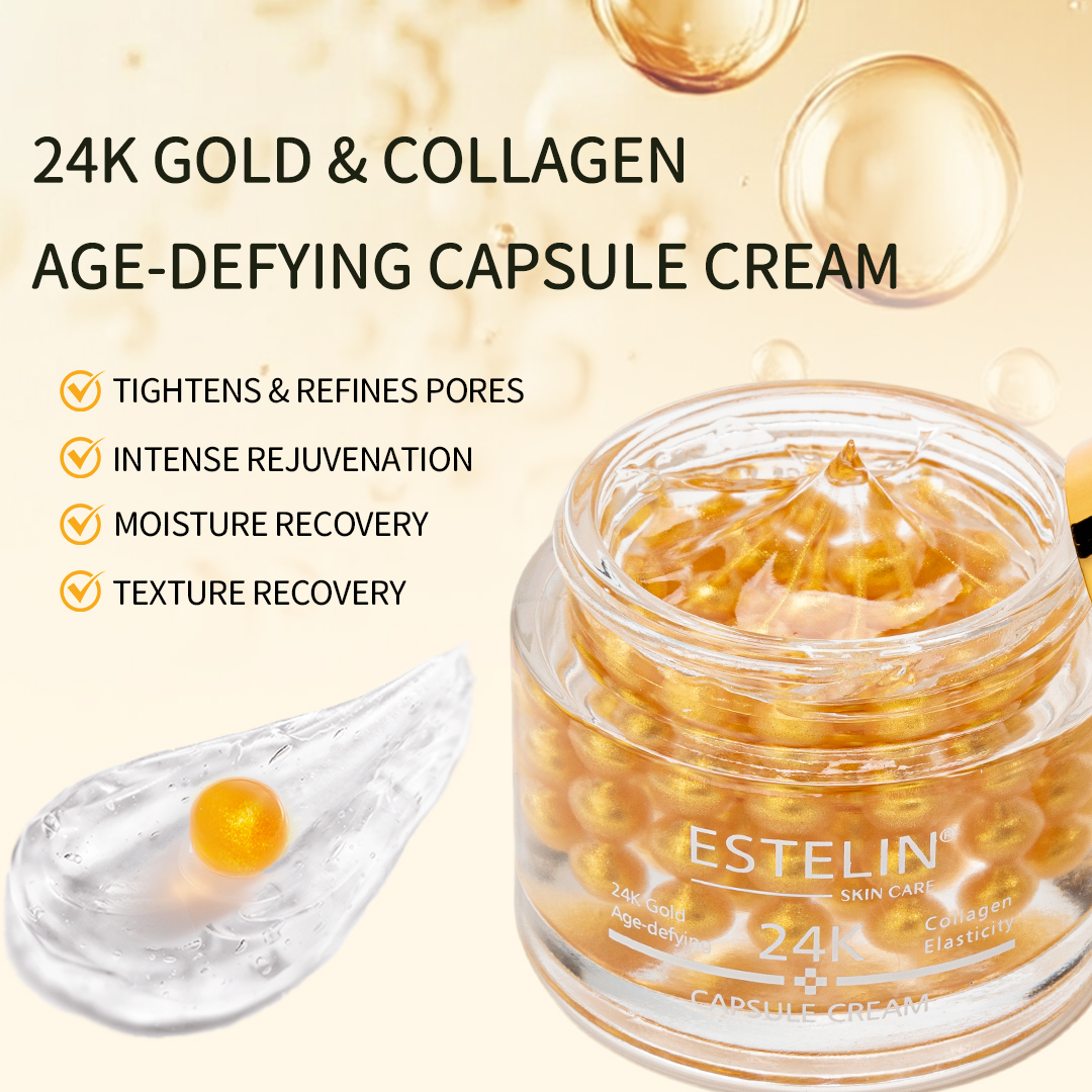 Estelin 24K Gold & Collagen Age-Defying Capsule Cream(60g)