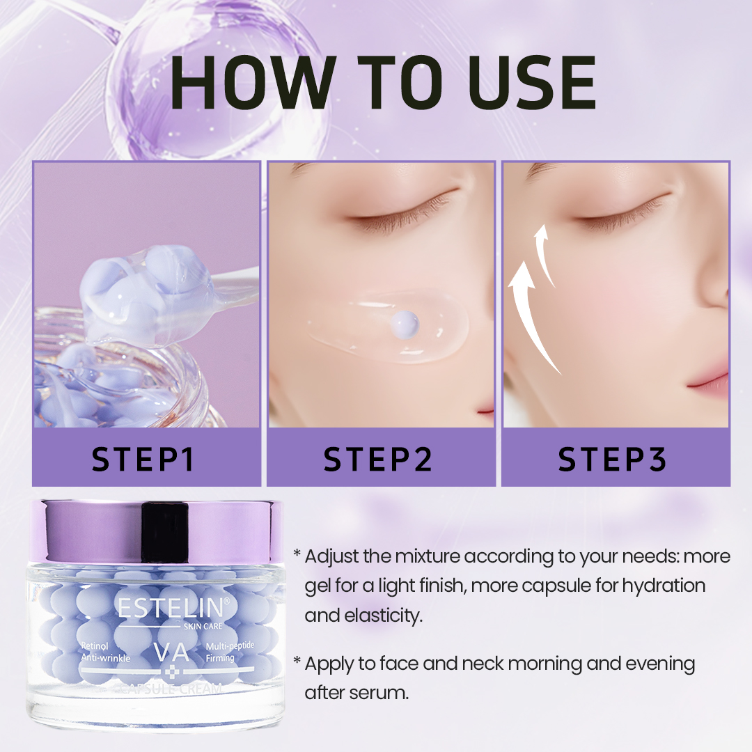 Estelin Retinol & Multi-Peptide Anti-Wrinkle Capsule Cream (60g) - Image 4