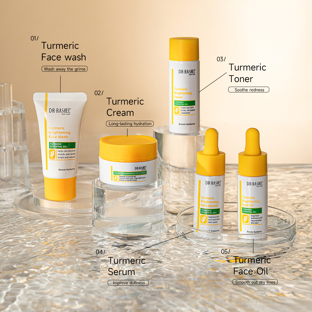 Turmeric Brightening Skin Care Travel Set (5pcs/set)