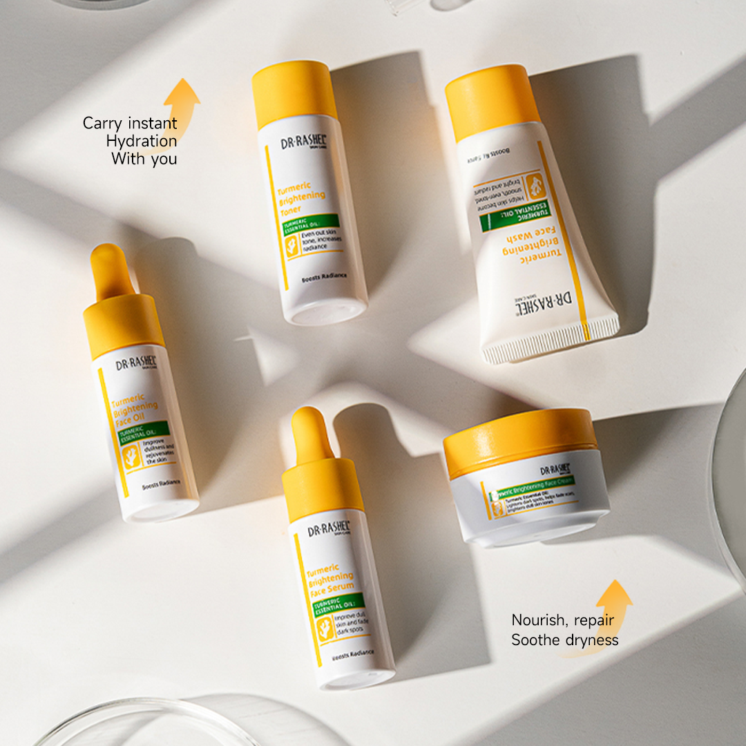Turmeric Brightening Skin Care Travel Set (5pcs/set)