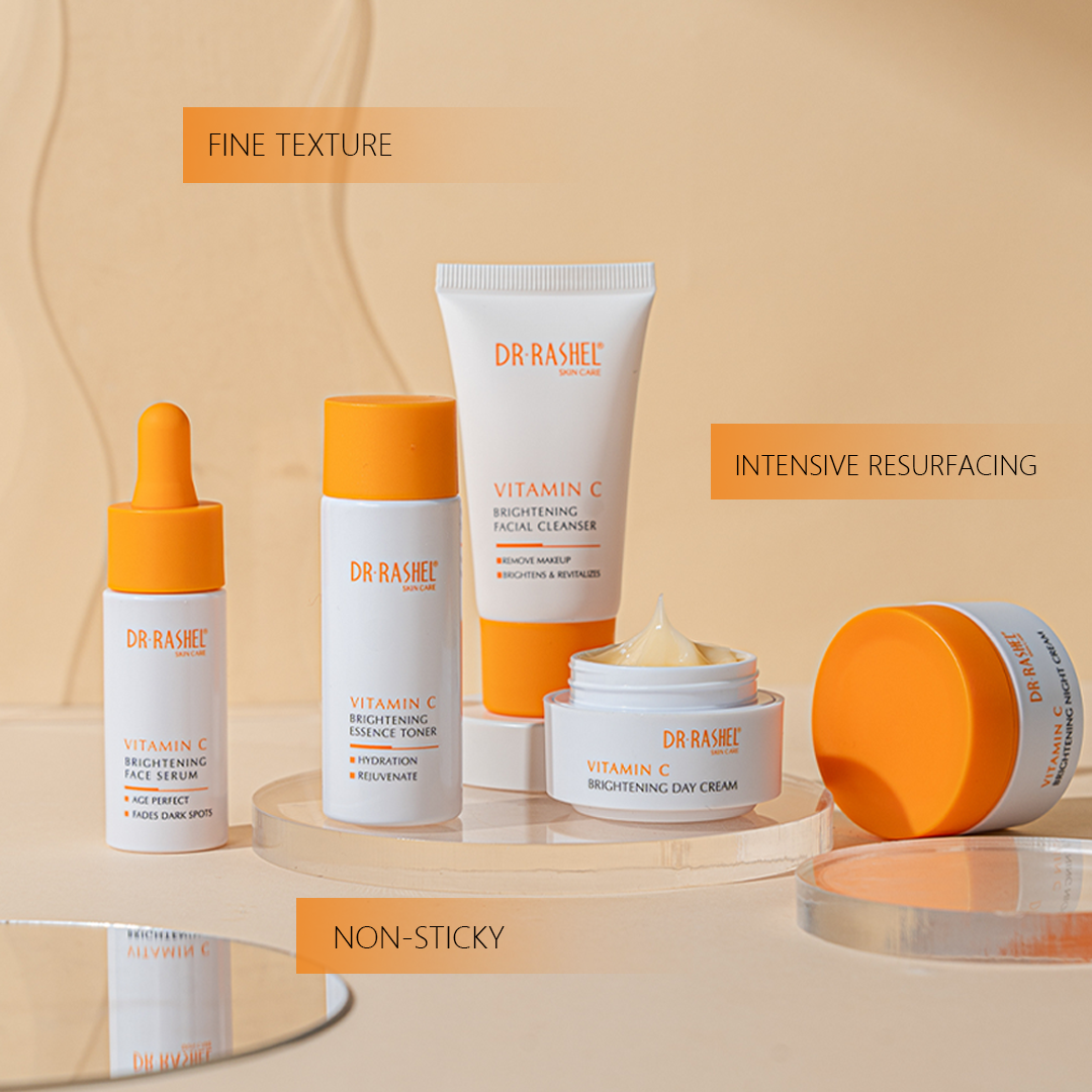 Vitamin C Brightening Skin Care Travel Set (5Pcs/Set)