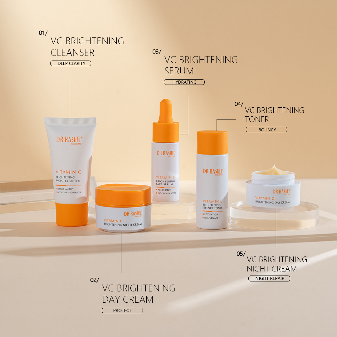 Vitamin C Brightening Skin Care Travel Set (5Pcs/Set)
