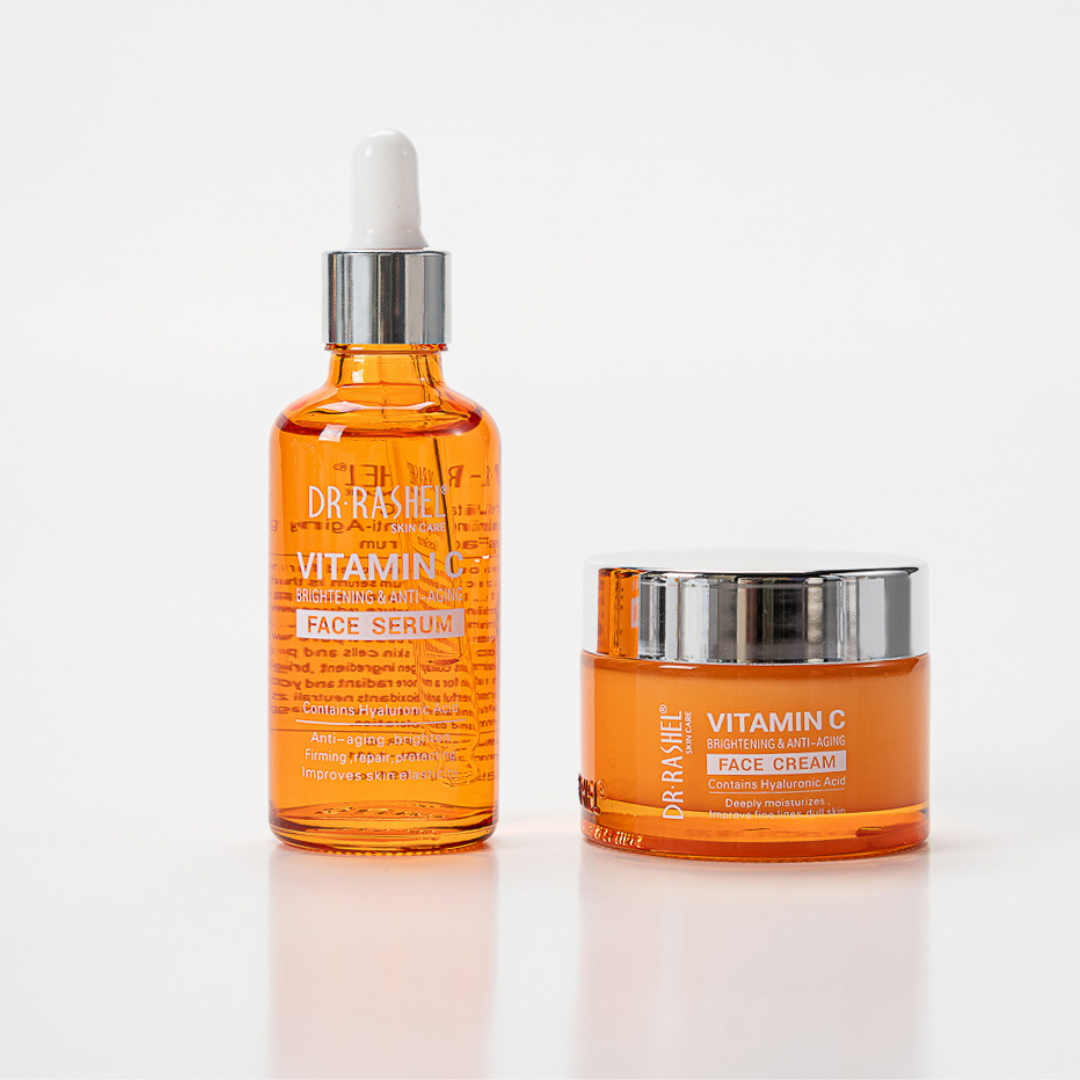 Vitamin C Serum & Face Cream Duo studio photo